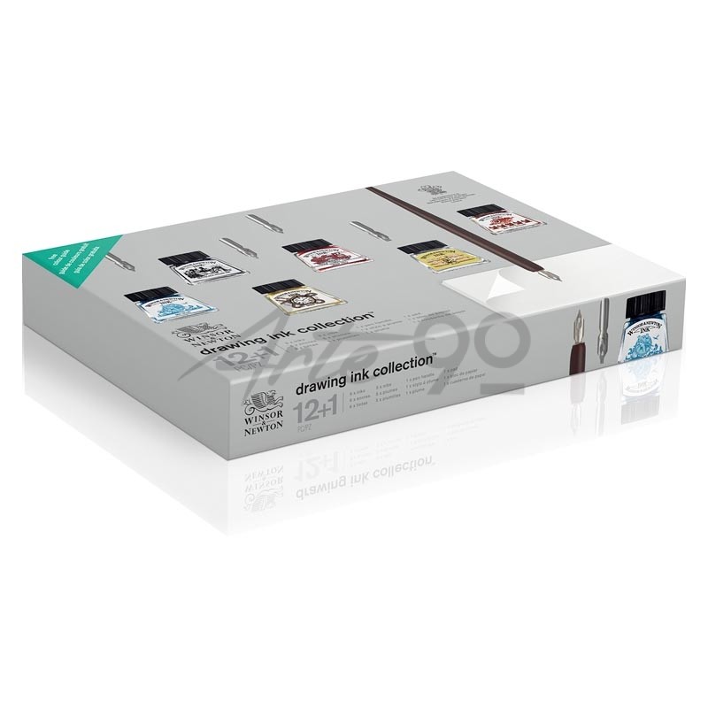 Confezione inchiostri da disegno, 6 flaconi 14ml + accessori