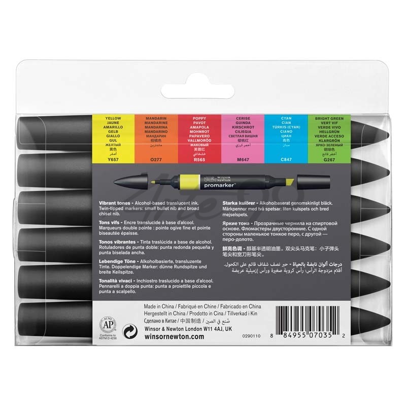 Set ProMarker Toni Vibranti, 6 pennarelli