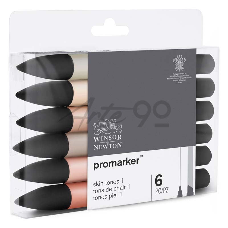 Set 1 ProMarker Toni Tinta Carne, 6 pennarelli