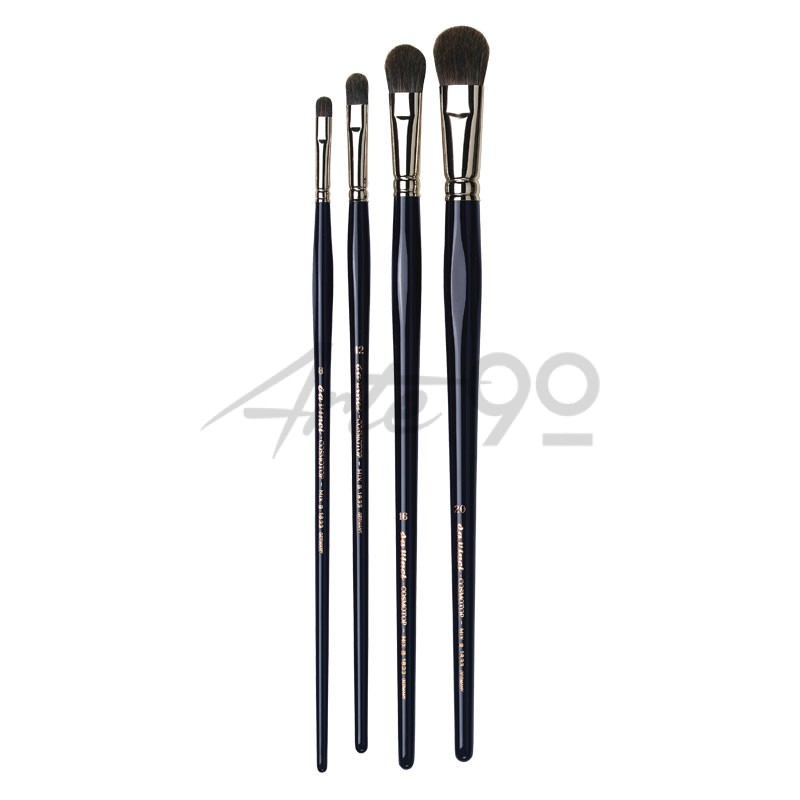 KREUL 723001 - Pennelli per vernici per vetro e porcellana, 6 pezzi Ponyhair Sintetici rotondi nelle misure 00, 0, 1, 2, 3 e 4