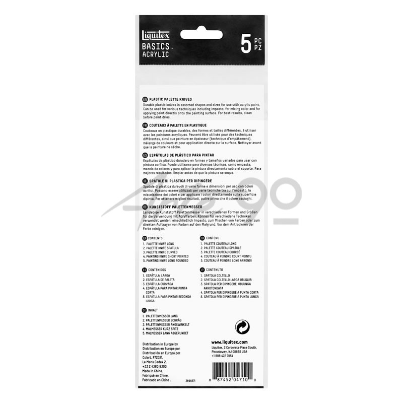 Set 5 Spatole per Dipingere in plastica