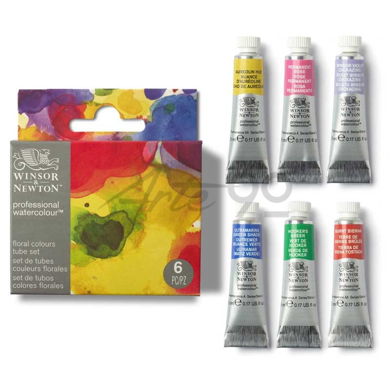 Set acquarello Extra-Fine Professional "FLOREALE" 6 tubetti 5 ml
